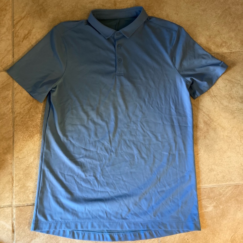 Lululemon Men's Blue collar Short-Sleeve Polo Shirt- size L
